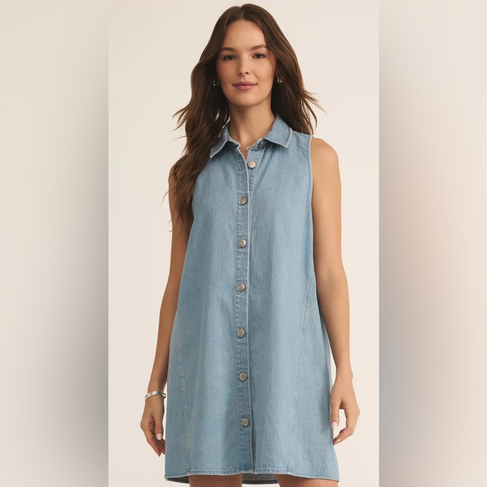 Z Supply Blue Denim Mini Dress